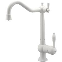 Смеситель для кухни Paulmark Retro Re213226-431 Белый матовый — фото 1, Смесители для кухни