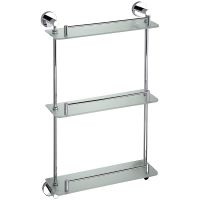 Стеклянная полка Bemeta Omega 104202132 Хром — фото 1, Полки для ванной и душа