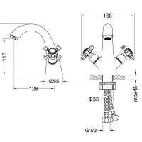 Товар: Смеситель для раковины Timo Nelson 1911/03F Черный - фото 3 Смеситель для раковины Timo Nelson 1911/03F Черный — фото 3, Смесители для раковины
