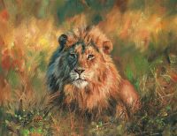 Фреска Ortograf Животные 7302 Фактура бархат FX Флизелин (3,5*2,7) Зеленый/Оранжевый, Животные/Живопись — фото 2, Фрески