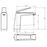 Смеситель для раковины Boheme Venturo 371-b Черный Хром — фото 2, Смесители