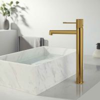 Смеситель для раковины Vincea Desire VBF-1D2BG Брашированное золото — фото 2, Смесители для раковины