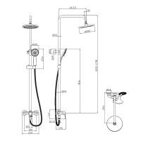 Товар: Душевая система Olive's Evora 33291EV Хром - фото 2 Душевая система Olive's Evora 33291EV Хром — фото 2, Душевые стойки