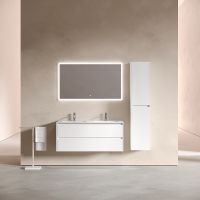 Тумба под раковину Sancos Libra 120 LB120-2W подвесная Белый глянец — фото 7, Тумбы под раковину