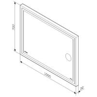 Зеркало AM.PM Gem 100 M91AMOX1003WG с подсветкой с механическим выключателем — фото 10, Мебель для ванной