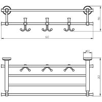 Полка для полотенец Migliore Fortuna 27714 Золото — фото 2, Полки для полотенец