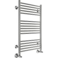 Водяной полотенцесушитель Terminus Аврора П16 500х800 4670078529312 Хром, нижнее подключение, G 1/2" ВР, с угловым соединением — фото 1, Водяные полотенцесушители