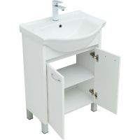 Тумба под раковину Aquanet Донна 60 294390 Белый глянец — фото 3, Тумбы под раковину