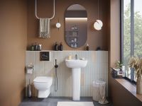 Товар: Раковина Santek Лонги 45 1WH501753 Белая - фото 12 Раковина Santek Лонги 45 1WH501753 Белая — фото 12, Раковины напольные