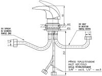 Переключатель потоков Rav Slezak Dunaj D468.5Y Хром — фото 2, Комплектующие для душевого оборудования