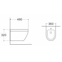 Биде Aquatek Лея AQ1099-00 подвесное Белое — фото 2, Биде