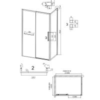 Душевой уголок Grossman Style 100х90 120.K33.05.1090.21.00 профиль Черный матовый стекло прозрачное — фото 12, Душевые уголки