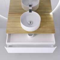 Тумба под раковину Jorno Solis New 100 SolN.01.100/P/W/JR подвесная Белая — фото 3, Тумбы под раковину