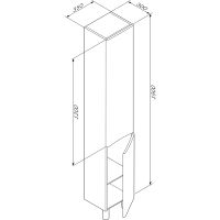 Шкаф пенал AM.PM Like 35 R Белый арт-M80CSR0356WG — фото 11, Пеналы для ванной комнаты
