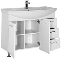 Тумба под раковину Aquanet Моника 105 186772 Белая — фото 2, Мебель для ванной