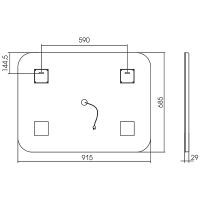 Зеркало Silver Mirrors Стив-6 92 ФР-00001063 с подсветкой с сенсорным выключателем с подогревом с многофункциональным модулем — фото 9, Зеркала в ванную комнату