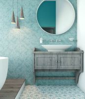 Керамогранит Cevica Beсolors Cross Electric Blue CV67374 13,25х13,25 см — фото 3, Керамогранит