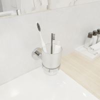 Стакан для зубных щеток Fixsen Comfort Chrome FX-85006 Хром — фото 3, Мыльницы