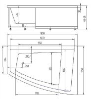 Акриловая ванна Aquatek Оракул 180х125 L ORK180-0000004 без гидромассажа с фронтальной панелью с каркасом (вклеенный) со слив-переливом — фото 4, Акриловые ванны