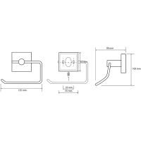 Держатель туалетной бумаги Bemeta Beta Хром арт-132112042 — фото 4, Держатели туалетной бумаги