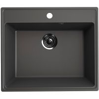 Кухонная мойка Ulgran Quartz Forte 580-09 Асфальт — фото 1, Кухонные мойки