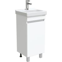 Тумба под раковину Onika Милтон Квадро 40 104009 Белая — фото 1, Тумбы под раковину