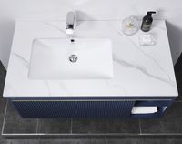 Товар: Тумба с раковиной Orans BC-1137 100 11371000 подвесная Matt deep ocean - фото 4 Тумба с раковиной Orans BC-1137 100 11371000 подвесная Matt deep ocean — фото 4, Мебель для ванной