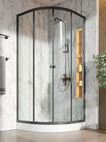 Товар: Душевой уголок Orange E01-090TB 90x90 профиль Черный стекло прозрачное - фото 3 Душевой уголок Orange E01-090TB 90x90 профиль Черный стекло прозрачное — фото 3, Душевые уголки четверть круга