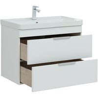 Товар: Тумба под раковину Aquanet Ирис new 80 310146 подвесная Белая глянцевая - фото 8 Тумба под раковину Aquanet Ирис new 80 310146 подвесная Белая глянцевая — фото 8, Тумбы под раковину