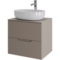 Тумба с раковиной Orange Line 60 Li-60TuLMDF+B05-520W подвесная Латте матовый — фото 1, Мебель для ванной