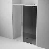 Душевая дверь AM.PM Gem 150 профиль Хром матовый стекло тонированное-прозрачное арт-W90G-150-1-195MG — фото 2, Раздвижные душевые двери