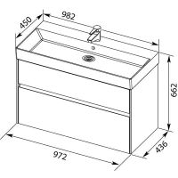 Тумба с раковиной Aquanet Бруклин 100 212599 подвесная Белая — фото 7, Тумбы с раковиной