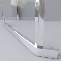 Душевой уголок Vincea Stresa 100х100 VSP-1S100CLGM профиль Вороненая сталь стекло прозрачное — фото 6, Душевые уголки трапеция