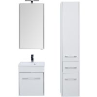 Шкаф пенал Aquanet Августа 35 210016 Белый — фото 2, Пеналы для ванной комнаты