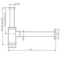 Товар: Сифон для раковины Damixa Option 210800000 Хром - фото 3 Сифон для раковины Damixa Option 210800000 Хром — фото 3, Сифоны для раковины