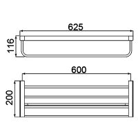 Полка для полотенец Timo Selene 17058/17 Золото матовое — фото 5, Полки для полотенец