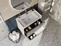 Тумба под раковину Roca Ona 80 A857630510 подвесная Бежево-серый матовый — фото 5, Мебель для ванной