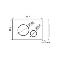Товар: Клавиша смыва Kerama Marazzi M670KM Белая глянцевая - фото 3 Клавиша смыва Kerama Marazzi M670KM Белая глянцевая — фото 3, Комплектующие для душевого оборудования