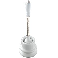 Ершик для унитаза Devon&Devon Dorothy 2DOR417OT Светлое золото Белый — фото 1, Ершики для унитаза