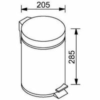 Ведро мусорное Aquanet 8072MB 241920 Черное — фото 2, Мусорные ведра