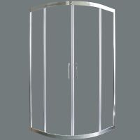 Душевой уголок Ceruttispa Viva 90x90 7707 профиль Хром стекло прозрачное — фото 2, Душевые уголки четверть круга