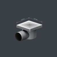 Душевой трап AM.PM PrimeFlow 10 W02BD-P11-010-01SB с решеткой Хром матовый Cut Gradient — фото 16, Трапы для душа