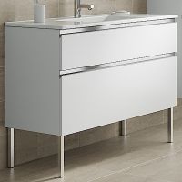 Тумба с раковиной SanVit Стрит-2 90 kstreet2090 в цвете Ral Белый глянец — фото 1, Тумбы с раковиной