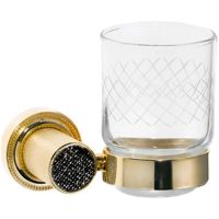 Стакан для зубных щеток Boheme Royal Cristal 10924-G-B Золото — фото 1, Мыльницы