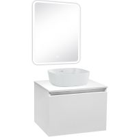 Тумба под раковину Runo Бари 60 00-00001473 подвесная Белая — фото 22, Тумбы под раковину