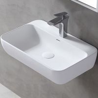 Товар: Раковина Abber Stein 60 AS2654 Белая матовая - фото 2 Раковина Abber Stein 60 AS2654 Белая матовая — фото 2, Раковины подвесные