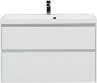 Товар: Тумба под раковину Aquanet Гласс 100 235664 подвесная Белая - фото 2 Тумба под раковину Aquanet Гласс 100 235664 подвесная Белая — фото 2, Мебель для ванной