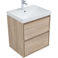 Тумба под раковину Aquanet Милан 60 336382 подвесная Дуб светлый — фото 4, Мебель для ванной