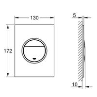 Клавиша смыва Grohe Nova Cosmopolitan 37601000 Хром — фото 7, Комплектующие для душевого оборудования