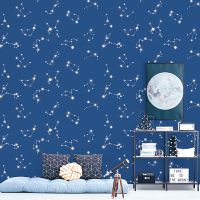 Обои детские Andrea Rossi Kids Land 54264-2 Винил на флизелине (1,06*10,05) Синий, Звезды — фото 3, Обои для стен